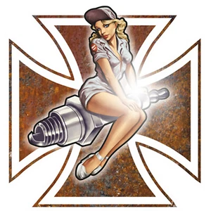 Pin Up 30cm Aufkleber Sticker Auto US-Cars Bobber Rockabilly Retro Racing OEM V8 - Bild 1 von 1