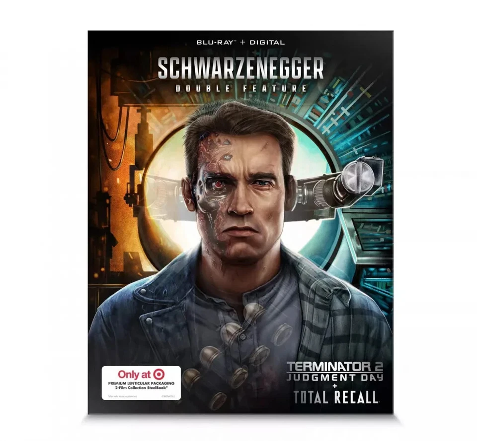 Schwarzenegger Terminator 2/Total Recall Lenticular Steelbook (Blu) *New,Sealed* - Image 1 of 1