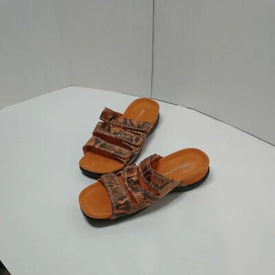 BELLINI FLEX SNAKESKIN 橙色可调节肩带凉鞋 9M 码 — 第 1/4 张图片