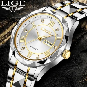 Men's Watch Luminous Analog Quartz Dial Stainless Steel Man Daily Wrist Watches - Picture 1 of 7