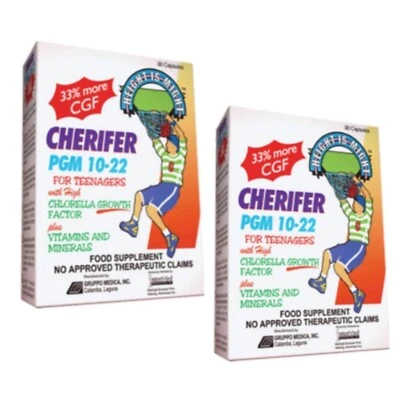 Taurina y lisina Cherifer PGM 10-22 alto factor de crecimiento de Chlorella (CGF) - 2 paquetes Foto 1 de 2