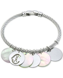 CHARRIOL Havana Mother-of-Pearl Bangle Stainless Steel Large no box - Picture 1 of 1