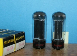 Radio Tubes 5U4GB 5U4 Sylvania Red NOS PAIR - Picture 1 of 3