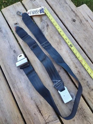 1970's GM Cadillac Eldorado FRONT CENTER Seat Belt SET  *BLACK*   GC - Image 1 of 4