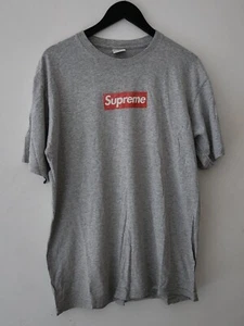 SS03 Supreme Box Logo Tee Red On Grey T-Shirt L Large 2003 Vintage Grail - Bild 1 von 8