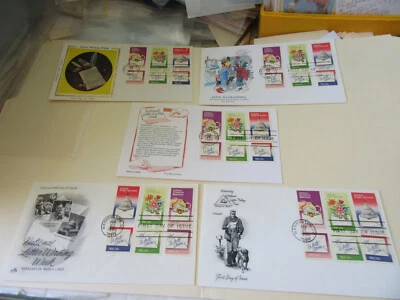 Five Different Cachets Of Letter Writing 15c Combo Stamp 1980 Fdcs Sc#1805-10 - Image 1 of 2