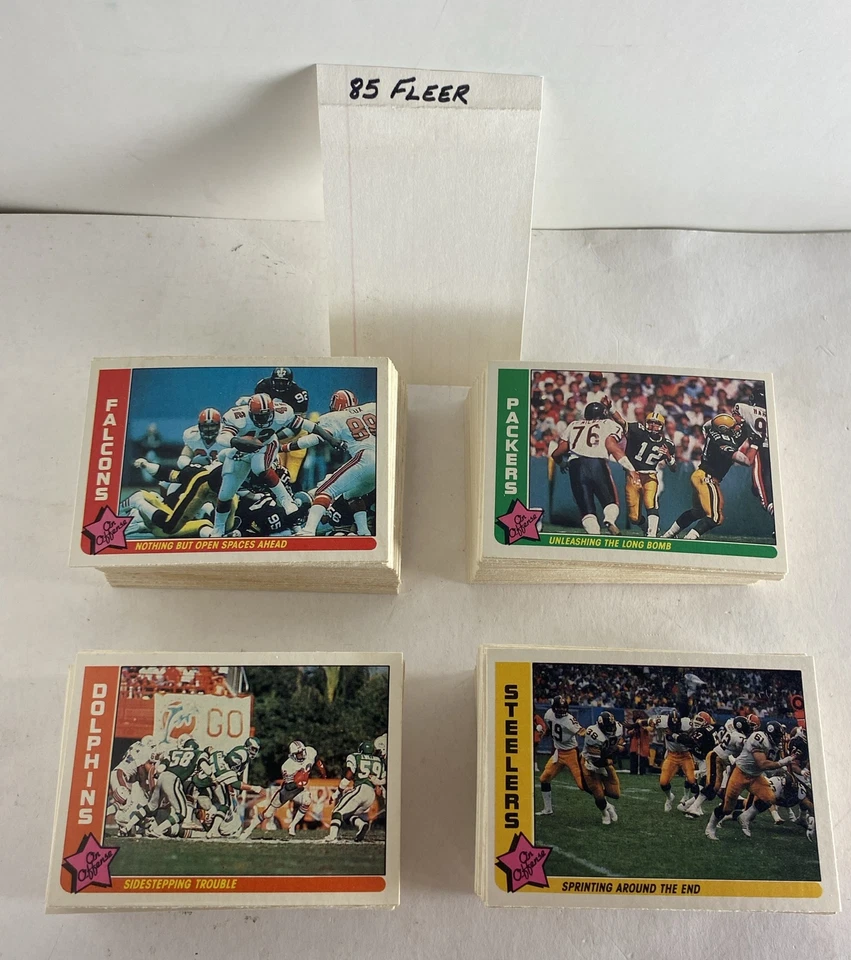1985 Fleer Football Team Action Complete Set (88 Cards) - Image 1 of 1