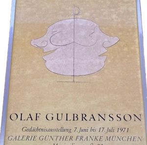 1971 Olaf Gulbransson Munich Germany Art Gallery Lithograph Print Poster Vtg Mcm - Picture 1 of 12