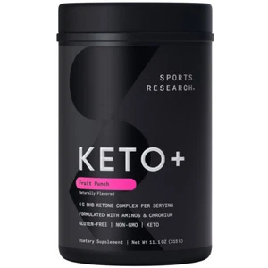Keto Plus Fruit Punch BHB Exogenous Ketones Electrolyte Powder Hydration 30 serv - Picture 1 of 6
