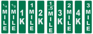 Individuelles Abstandsmarker Aluminium Schild Set (10 Schilder) - Bild 1 von 1