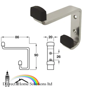 Gancho para sombrero y abrigo Hafele acolchado para ropa colgador de pared pasillo dormitorio, aluminio - Imagen 1 de 3