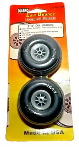 New Sealed 2 1/2" RC Airplane Du-Bro Low Bounce Shock Absorbing Wheels 250T - Picture 1 of 3