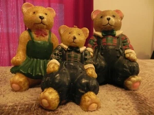 Teddybär Kerzenset Trio, handbemalte Kerzen - Bild 1 von 10