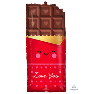 Valentines Day Supershape Foil Balloon 'Love You' for a Chocolate Lover 71cm