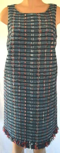 PAULE KA TWEED MULTICOLOR SIN MANGAS ESPALDA DENIN CUELLO REDONDO TALLA 42 - Imagen 1 de 7
