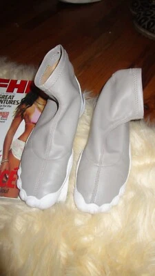 MM6 Maison Martin Margiela 皮革袜子运动鞋灰色 37 1/2 女式 7.5 码 — 第 1/4 张图片