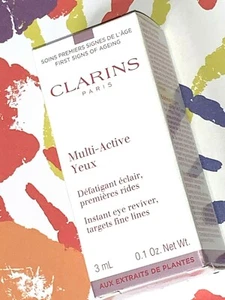 Clarins MULTI ACTIVE YEUX Instant Eye Reviver Targets Fine Lines NIB SAMPLE TUBE - Picture 1 of 12