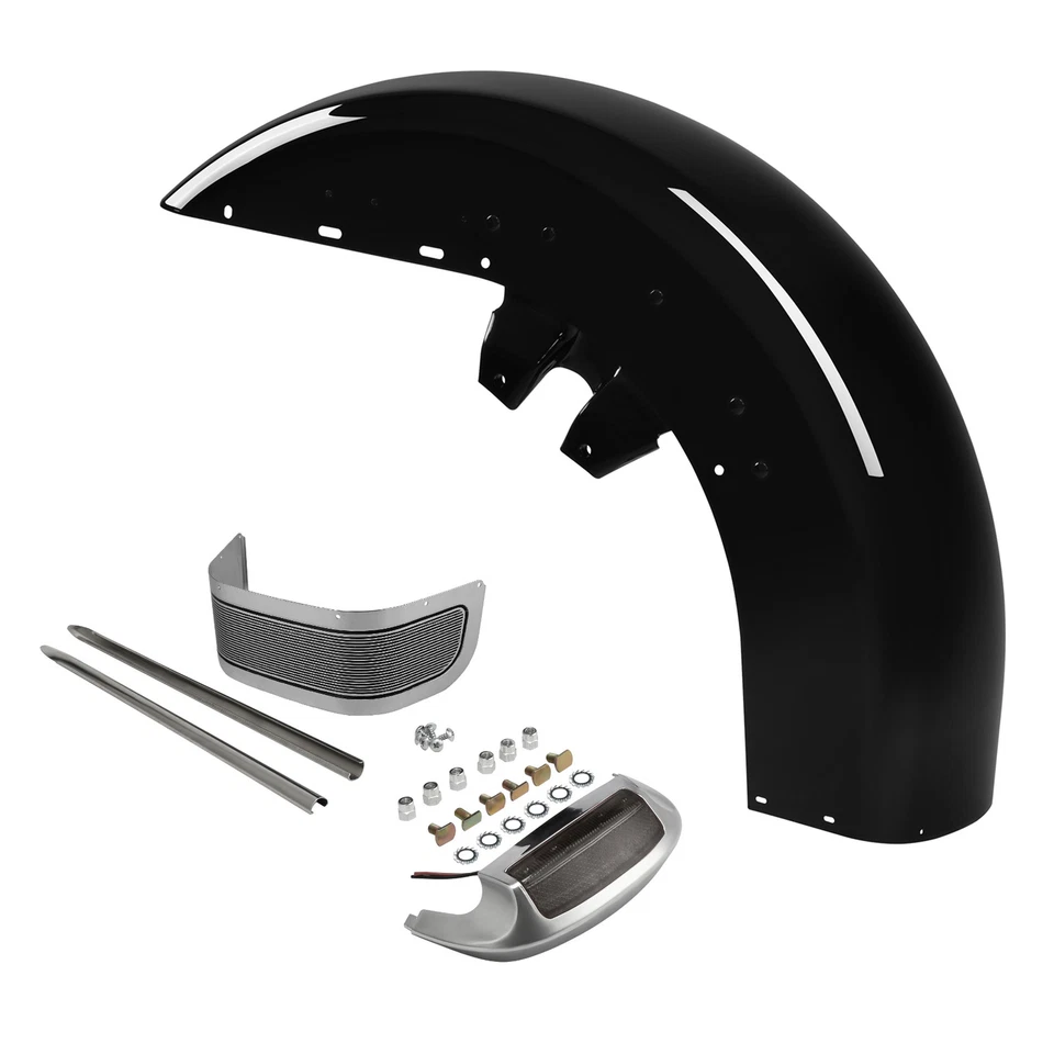 Vivid Black Front Fender Fit For Harley Electra Glide Road King 1989-2013 - Image 1 of 4