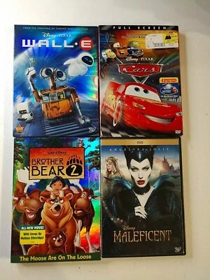 Disney DVD Lot Of 4.  Cars, Wall-E, Maleficent, Brother Bear 2 Foto 1 de 2