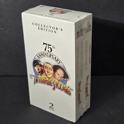 Sealed Double VHS Box Set The Three Stooges 75th Anniversary Collector's Edition - Image 1 of 4