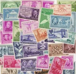 US, 3c Era 100 verschiedene Briefmarken Singles und B4, postfrisch - Bild 1 von 1