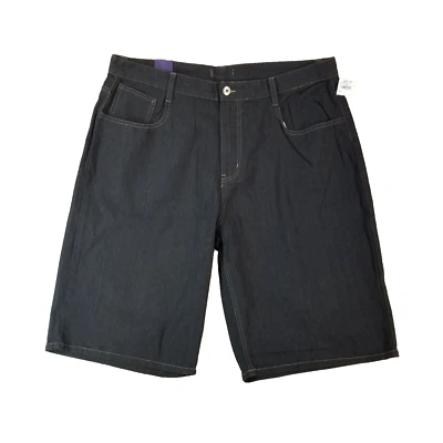 Bermuda True Rock masculina 40 x 13 preta jeans folgada Hip Hop Urbana NOVA - Imagem 1 de 4