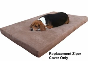 45"X27"X3" LARGE Pet Dog Bed External Suede Duvet Replacement Zipper cover Only - Picture 1 of 1