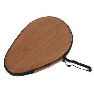 Table Tennis Racket Case Ping Pong Paddle Case Cover Bag Gourd Shape, Wood Color