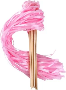 Ribbon Stick Wands Streamers for Wedding Party Favor (Pink-30PCS) Pink-30pcs - Picture 1 of 4