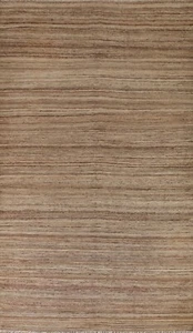 Earth-tone Striped 7x10 Reversible Kilim Area Rug Wool Hand-Woven Carpet - Picture 1 of 9