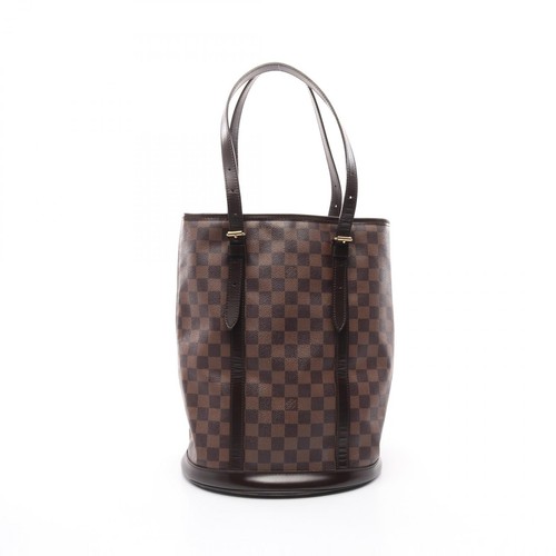 LOUIS VUITTON（LV） Borsa a tracolla Louis Vuitton Bucket GM N42236 Damier marrone Ebene usata donna