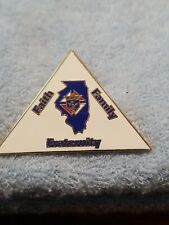 Vintage Knights Of Columbus (K Of C)  Faith Family & Fraternity.  Lapel Hat pin