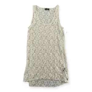 Volcom Cover Up Womens Size Medium Ivory Floral Crochet Lace Sheer Beach NEW - Picture 1 of 8