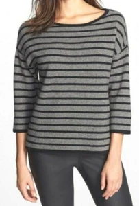 Suéter Eileen Fisher Para Mujer Yak/Merino Cuello Barco Cuadrado Negro Talla M $278 NUEVO - Imagen 1 de 5