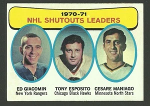 Ed Giacomin Tony Esposito Cesare Maniago 71-72 Topps Hockey #5 EX/MT - Picture 1 of 1