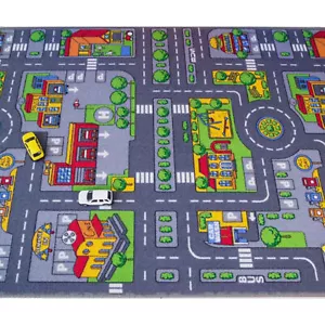 Kids Carpet Road Traffic System Educational Rug Toy Cars Kids Rug Play Mat - Picture 1 of 12