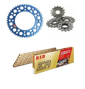 Yamaha YZ125 2009-2020 DID ERT3 Kette & Renthal Blau Kettenrad Set - Picture 1 of 6