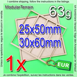 1x 2x4 Movement Tray 30x60mm or 25x50mm Bases Removable Grid Warhammer Old World - Imagen 1 de 9