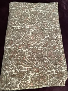 Laura Ashley Oversized Throw Blanket Super Soft Plush Paisley Green Brown 68x50” - Picture 1 of 8