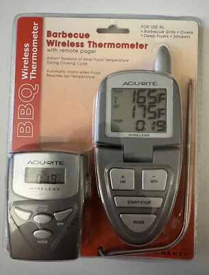 CHANEY Barbecue Wireless Thermometer  W/ Remote Pager Instant Readout Auto Alarm - Image 1 of 2