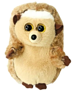 NWT TY VelveTY Beanies Brown Hedgehog Ida July 12 Plush 6" 2019 Glitter Eyes - Picture 1 of 7