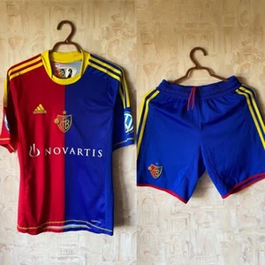 BASEL 2012 2013 HOME FOOTBALL SOCCER SHIRT JERSEY ADIDAS Z11281 ADULT S + Shorts - Picture 1 of 20