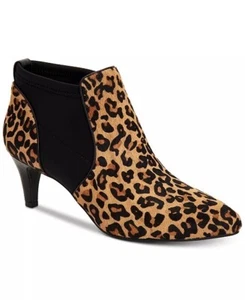 Alfani Hazzel Women's Leopard Print Stretch Step 'N Flex Ankle Bootie Calf 9 M - Picture 1 of 6