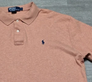 Polo Ralph Lauren Men’s Peach Polo 100% Cotton Size Large - Picture 1 of 10