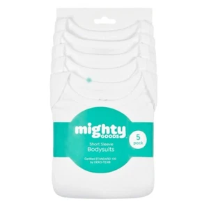 5-pack Baby Natural White Short Sleeve bodysuits newborn - Picture 1 of 3