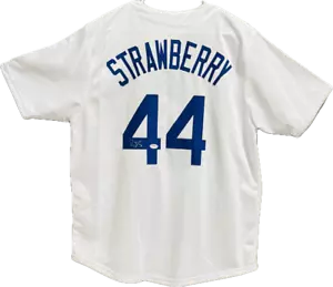 Darryl Strawberry Autograph Signed Dodgers Baseball Jersey PSA Authentic - Picture 1 of 3