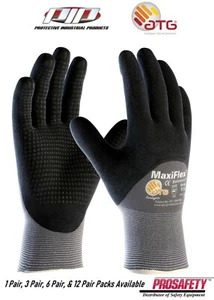 LOT 34-845 MaxiFlex Breathable Nitrile Grip Construction Gardening WORK GLOVES - Picture 1 of 4