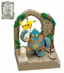 RE-MENT Pokemon Diorama Colección Antiguo Castillo Ruinas Mini Figura Pikachu y Golett - Imagen 1 de 3