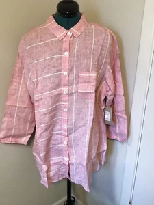 Camisa de lino Habitat - Fresa roja - Camisa de lino. Talla M.NUEVO CON ETIQUETAS. - Imagen 1 de 2