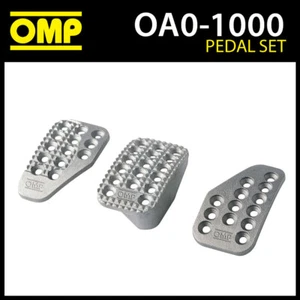 OA/1000 OMP Racing Aluminium 3 Pedal Set - Sandblasted - for Race Rally Cars! - Picture 1 of 14